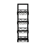 Benzara Metal Wall Wine Rack with 4 Bottle Holders