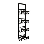 Benzara Metal Wall Wine Rack with 4 Bottle Holders