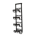 Benzara Metal Wall Wine Rack with 4 Bottle Holders