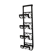 Benzara Metal Wall Wine Rack with 4 Bottle Holders