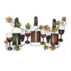 Benzara Classy Metal Based Wine Wall Decor, Multicolor