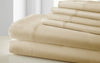 Tours 6 Piece Cotton Queen Size Sheet Set with Double Hem The Urban Port, Beige