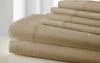 Tours 6 Piece Cotton King Size Sheet Set with Double Hem The Urban Port, Brown