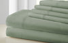 Tours 6 Piece Cotton King Size Sheet Set with Double Hem The Urban Port, Green