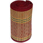 Benzara Eco Friendly Sabai Grass Handmade Yoga Mat with Traditional Pattern, Multicolor