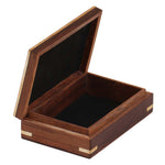 Benzara Mango Wood Jewelry/ Storage Box with Detailed Pattern, Brown