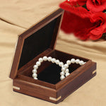 Benzara Mango Wood Jewelry/ Storage Box with Detailed Pattern, Brown