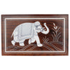 Benzara Handmade Mango Wood Jewelry Box with Elephant Design, Brown