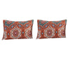 Benzara BM116968 36 x 20 Polyester King Size Sham with Medallion and Floral Motif, Red