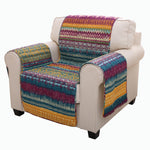 Benzara BM116971 Polyester Arm Chair Protector with Tribal Print, Multicolor