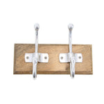 Benzara Aluminum and Wood Wall Hook