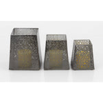 Benzara Large Congenial Metal Candle Holder, Set of 3