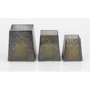 Benzara Large Congenial Metal Candle Holder, Set of 3