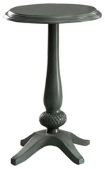Benzara Round Accent Table, Antique Teal