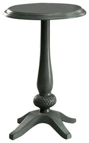 Benzara Round Accent Table, Antique Teal