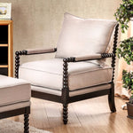 Benzara Sybil Contemporary Accent Chair, Beige