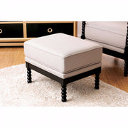 Benzara Sybil Contemporary Ottoman, Beige