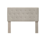 Benzara Leeroy II Contemporary Twin Size Headboard Ivory Finish
