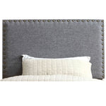 Benzara Herstal Contemporary Full Queen Headboard, Gray