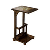 Benzara Wilcox Transitional Side Table, Antique Walnut Finish