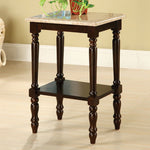 Benzara Santa Clarita Traditional Plant Stand, Dark Cherry