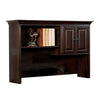 Benzara Tami Transitional Credenza Desk Hutch, Dark Cherry Finish