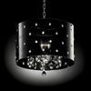 Benzara Bronte Contemporary Ceiling Lamp, Black & Chrome