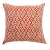 Benzara CICI Contemporary Big Pillow with Pattern Fabric, Red Finish, Set of 2