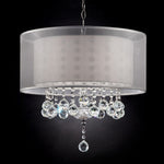 Benzara LILA Traditional Ceiling Lamp Silver Metal