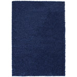 Benzara Zafirah Contemporary Area Rug, Solid Denim