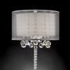 Benzara LILA Traditional 30 inch Table Lamp Silver Metal, Clear