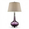 Benzara FAY Contemporary  Berry Glass Table Lamp, Purple