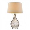 Benzara GIA Contemporary  Castle Rock Glass Table Lamp, Translucent