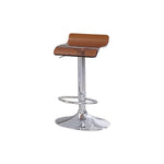 Benzara Trixy Contemporary Bar Chair in Brown Color with Acrylic Seat, Set of 2