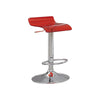 Benzara Trixy Contemporary Bar Chair in Red Color with Acrylic Seat, Set of 2