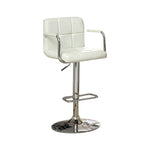 Benzara Corfu Contemporary Bar Chair with Arm, White