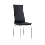 Benzara Kalawao Contemporary Side Chair, Black Finish, Set of 2