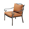 Benzara Bonquesha I Contemporary Aluminium Patio Chair, Brown and Black