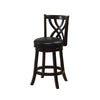 Benzara Wendel Transitional 24`` Swivel Bar Stool, Espresso Finish