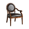 Benzara West Point Traditional Accent Chair, Tobacco Oak