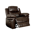 Benzara Transitional Recliner Chair, Brown