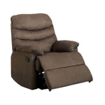 Benzara Plesant Valley Transitional Recliner Chair with Microfiber, Brown
