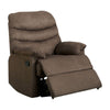 Benzara Plesant Valley Transitional Recliner Chair with Microfiber, Light Brown