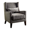 Benzara Tomar Transitional Accent Chair with Gray Color