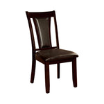 Benzara Brent Transitional Side Chair, Dark Cherry Finish, Set of 2