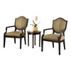 Benzara Traditional Wooden Table with Arched Back Accent Chairs, Set of 3, Brown