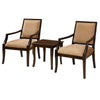 Benzara Boudry Transitional office Chairs with Table - Set of 3, Espresso