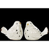 Bird Figurine with Cutout Design Assortment of Two White Benzara