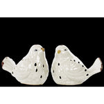 Bird Figurine with Cutout Design Assortment of Two White Benzara