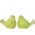 Bird Figurine with Cutout Design Assortment of Two Green Benzara